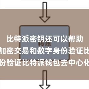 比特派密钥还可以帮助用户进行加密交易和数字身份验证比特派钱包去中心化存储